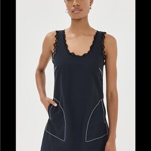 Jonathan Simkhai Black Lace-Trimmed Chemise